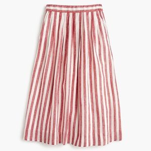 JCREW Linen Stripe Skirt NWOT